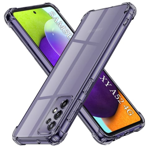 Huse & Folii Telefoane - Husa pentru Samsung Galaxy A52 4G / A52 5G / A52s 5G - Techsuit Shockproof Clear Silicone - Smoke Black