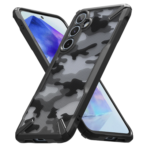 Huse & Folii Telefoane - Husa pentru Samsung Galaxy A55 5G - Ringke Fusion X Design - Camo Black