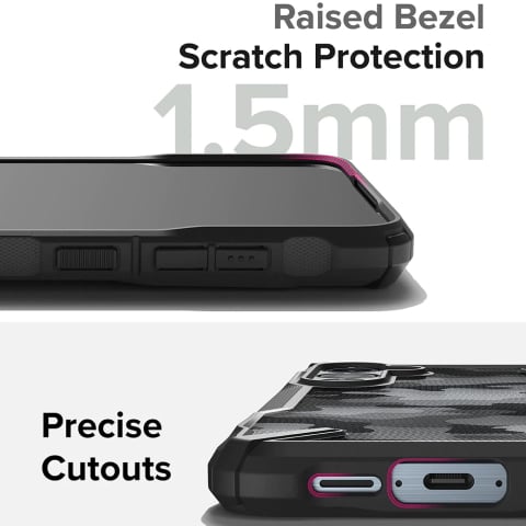 Husa pentru Samsung Galaxy A55 5G - Ringke Fusion X Design - Camo Black [1]