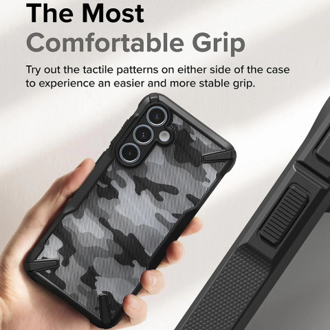 Husa pentru Samsung Galaxy A55 5G - Ringke Fusion X Design - Camo Black [2]