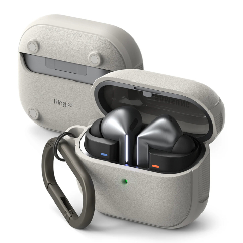 Audio - Husa pentru Samsung Galaxy Buds 3 / 3 Pro - Ringke Onyx Magnetic - Warm Gray