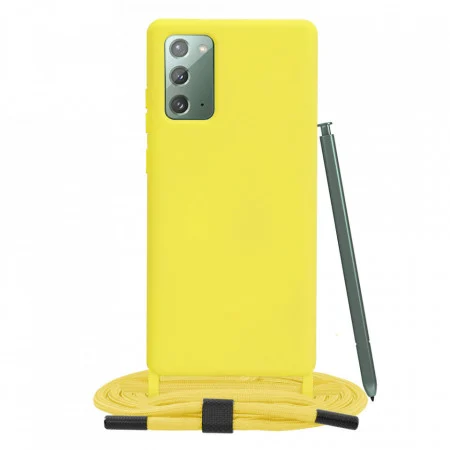 Huse & Folii Telefoane - Husa pentru Samsung Galaxy Note 20 4G / Note 20 5G - Techsuit Crossbody Lanyard - Yellow