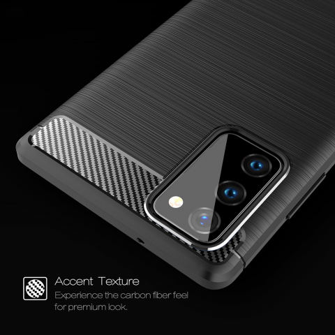 Husa pentru Samsung Galaxy Note 20 / Note 20 5G - Techsuit Carbon Silicone - Black [1]