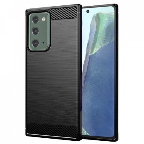 Huse & Folii Telefoane - Husa pentru Samsung Galaxy Note 20 / Note 20 5G - Techsuit Carbon Silicone - Black