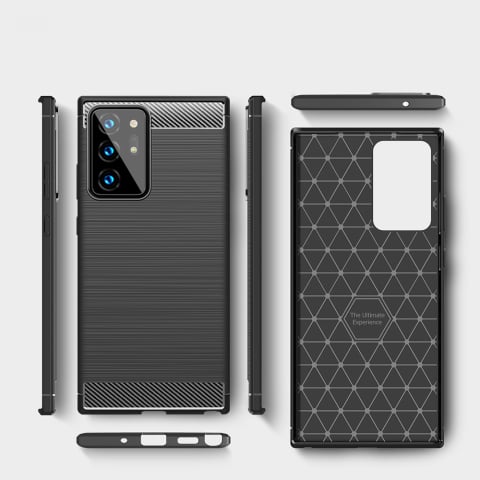 Husa pentru Samsung Galaxy Note 20 Ultra / Note 20 Ultra 5G - Techsuit Carbon Silicone - Black [3]
