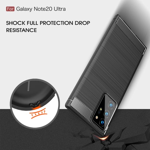 Husa pentru Samsung Galaxy Note 20 Ultra / Note 20 Ultra 5G - Techsuit Carbon Silicone - Black [1]