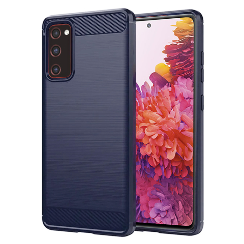Huse telefoane - Husa pentru Samsung Galaxy S20 FE / S20 FE 5G - Techsuit Carbon Silicone - Blue