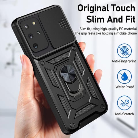 Husa pentru Samsung Galaxy S20 Plus 4G / S20 Plus 5G - Techsuit CamShield Series - Black [3]