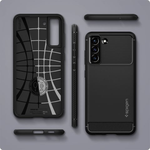 Husa pentru Samsung Galaxy S21 FE 5G - Spigen Rugged Armor - Black [6]