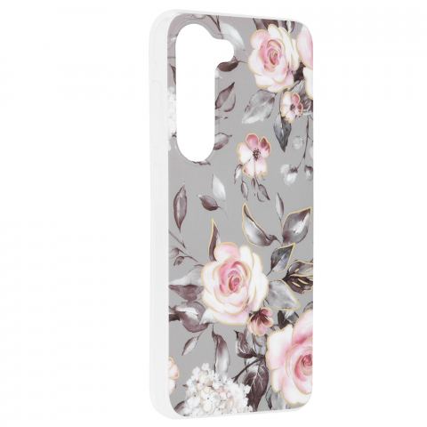 Husa pentru Samsung Galaxy S23 - Techsuit Marble Series - Bloom of Ruth Gray [1]