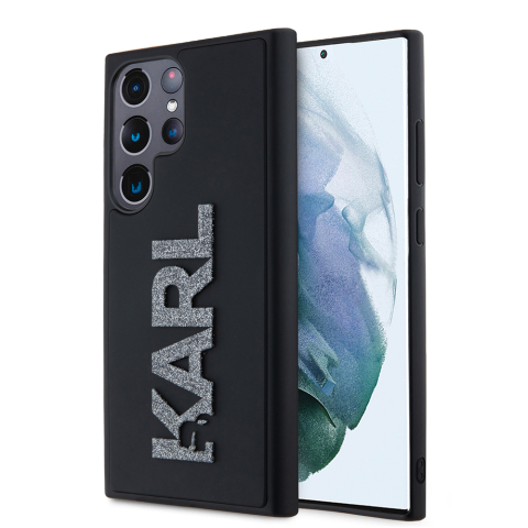 Huse & Folii Telefoane - Husa pentru Samsung Galaxy S23 Ultra - Karl Lagerfeld 3D Design  - Rubber Glitter Logo