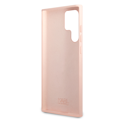 Husa pentru Samsung Galaxy S23 Ultra - Karl Lagerfeld Silicone  - Pink Choupette Metal Pin [2]