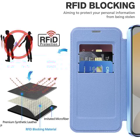 Husa pentru Samsung Galaxy S24 - Techsuit SmartMag Book Case - Light Blue [4]