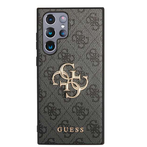 Husa pentru Samsung Galaxy S24 Ultra - Guess Leather 4G Metal Logo  - Black [2]