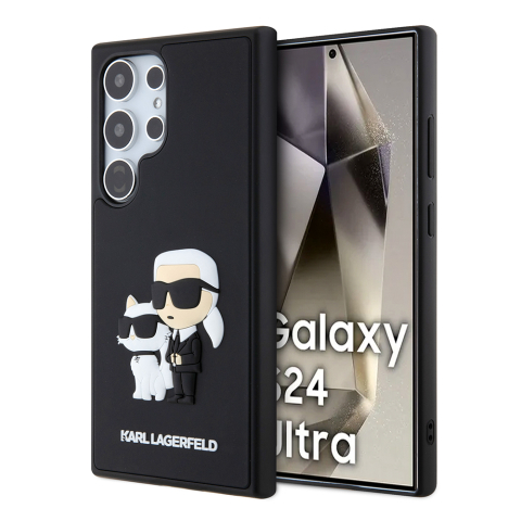 Huse & Folii Telefoane - Husa pentru Samsung Galaxy S24 Ultra - Karl Lagerfeld 3D Design  - Rubber Karl&Choupette