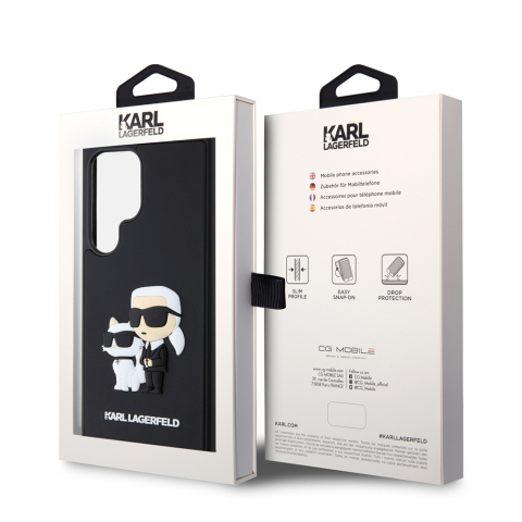Husa pentru Samsung Galaxy S24 Ultra - Karl Lagerfeld 3D Design  - Rubber Karl&Choupette [6]
