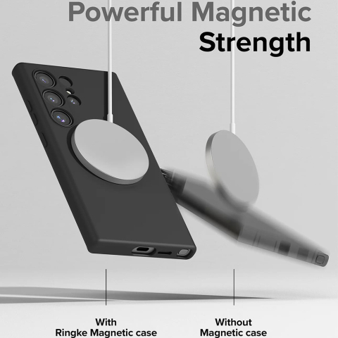 Husa pentru Samsung Galaxy S24 Ultra - Ringke Silicone Magnetic MagSafe - Stone [3]