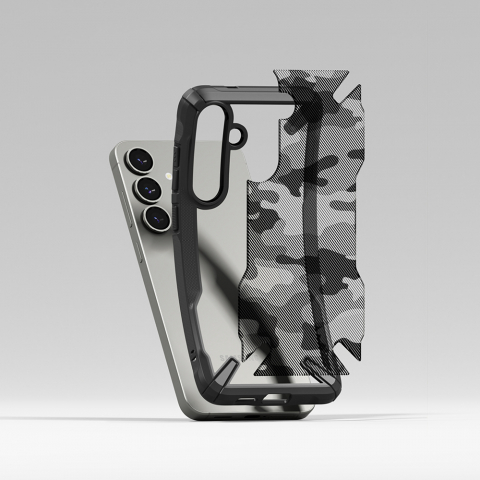 Husa pentru Samsung Galaxy S25 Plus - Ringke Fusion X Design - Camo Black [4]