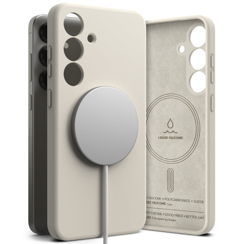 Huse & Folii Telefoane - Husa pentru Samsung Galaxy S25 Plus - Ringke Silicone Magnetic MagSafe - Stone