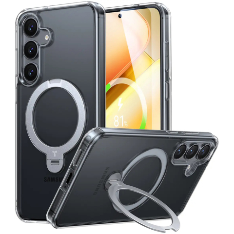 Huse & Folii Telefoane - Husa pentru Samsung Galaxy S25 Plus - Torras Ostand Spin Series - Clear