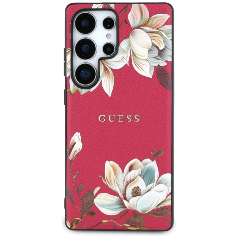 Husa pentru Samsung Galaxy S25 Ultra - Guess Grained Flowers MagSafe  - Fuchsia [1]
