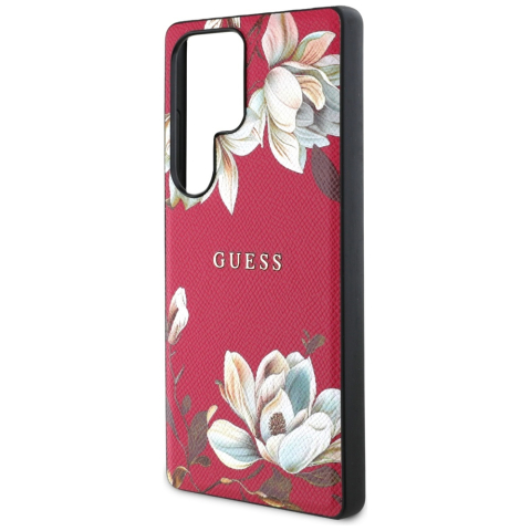 Husa pentru Samsung Galaxy S25 Ultra - Guess Grained Flowers MagSafe  - Fuchsia [3]