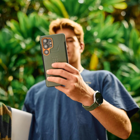 Husa pentru Samsung Galaxy S25 Ultra - UAG Civilian Pro MagSafe - Olive Drab / Orange [5]