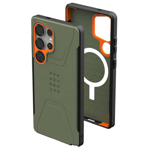 Huse telefoane - Husa pentru Samsung Galaxy S25 Ultra - UAG Civilian Pro MagSafe - Olive Drab / Orange