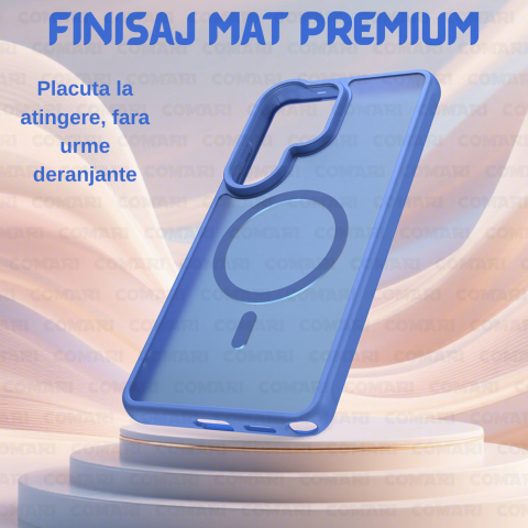 Husa pentru Samsung Galaxy S26 Ultra Comari® Pulse, compatibila MagSafe, protectie avansata, laterale ranforsate, finisaj mat translucid antiamprenta, Albastru Deschis [3]