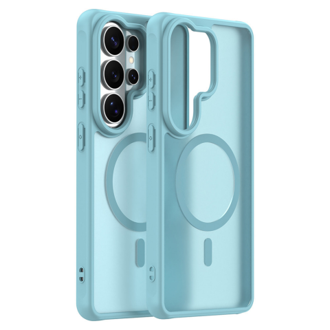 Huse telefoane - Husa pentru Samsung Galaxy S26 Ultra Comari® Pulse, compatibila MagSafe, protectie avansata, laterale ranforsate, finisaj mat translucid antiamprenta, Verde Menta