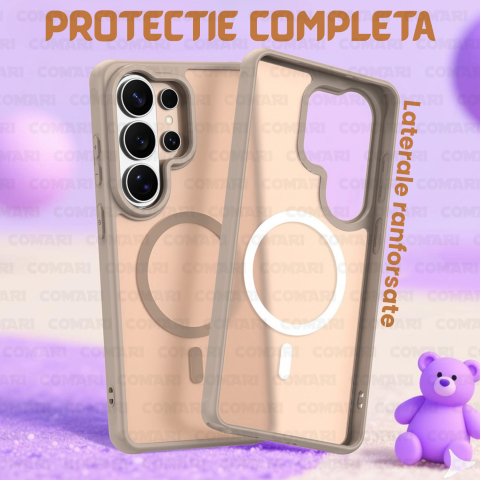 Husa pentru Samsung Galaxy S26 Ultra Comari® Pulse, compatibila MagSafe, protectie avansata, laterale ranforsate, finisaj mat translucid antiamprenta, Auriu [4]