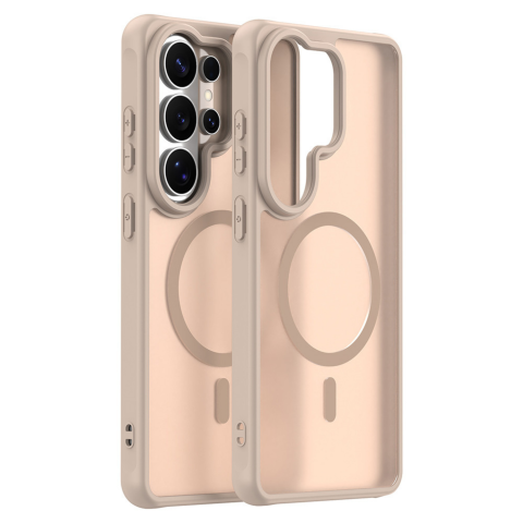 Huse telefoane - Husa pentru Samsung Galaxy S26 Ultra Comari® Pulse, compatibila MagSafe, protectie avansata, laterale ranforsate, finisaj mat translucid antiamprenta, Auriu