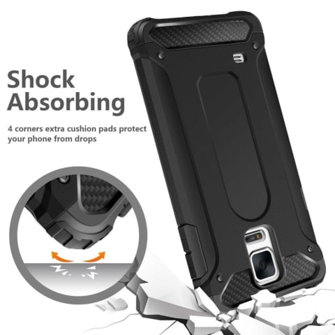 Husa pentru Samsung Galaxy S5 G900 Techsuit Hybrid Armor - Black [2]