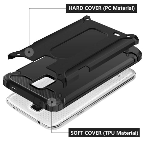 Husa pentru Samsung Galaxy S5 G900 Techsuit Hybrid Armor - Black [1]