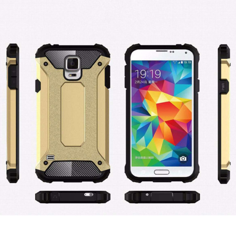 Husa pentru Samsung Galaxy S5 G900 Techsuit Hybrid Armor - Black [5]