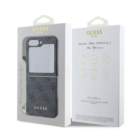 Husa pentru Samsung Galaxy Z Flip6 - Guess Hardcase 4G Charm  - Black [6]