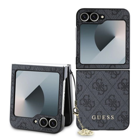 Huse telefoane - Husa pentru Samsung Galaxy Z Flip6 - Guess Hardcase 4G Charm  - Black