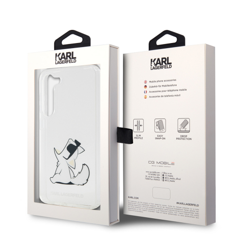 Husa Samsung Galaxy S23 Plus - Karl Lagerfeld Hardcase Transparent  - Choupette Fun [6]