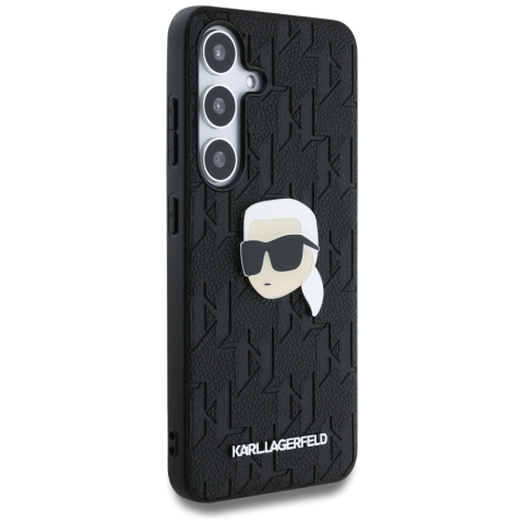 Husa Samsung Galaxy S25 - Karl Lagerfeld Hardcase Monogram Leather  - Karl Head Pin [2]