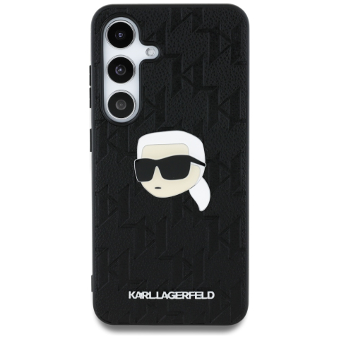Husa Samsung Galaxy S25 - Karl Lagerfeld Hardcase Monogram Leather  - Karl Head Pin [1]