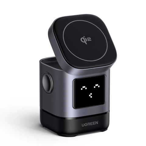 Incarcatoare - Incarcator Pliabil fara Fir 2in1, 25W, USB-C, MPP - Ugreen W709 (45775) - Black