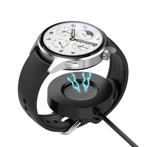 Accesorii SmartWatch - Incarcator wireless pentru Xiaomi Watch S1 Pro, USB, 4W - Techsuit (TXC6) - Black