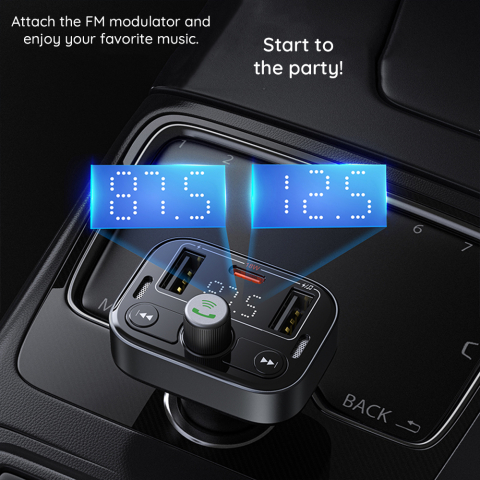 Modulator pentru Masina 2x USB, Type-C, Bluetooth 5.3 - Baseus S-09 Pro (C10762200113-00) - Black [4]