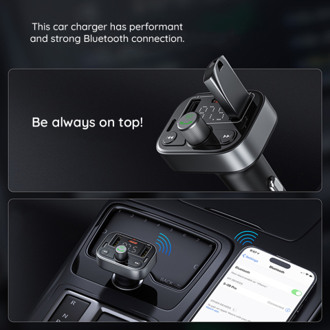 Modulator pentru Masina 2x USB, Type-C, Bluetooth 5.3 - Baseus S-09 Pro (C10762200113-00) - Black [3]