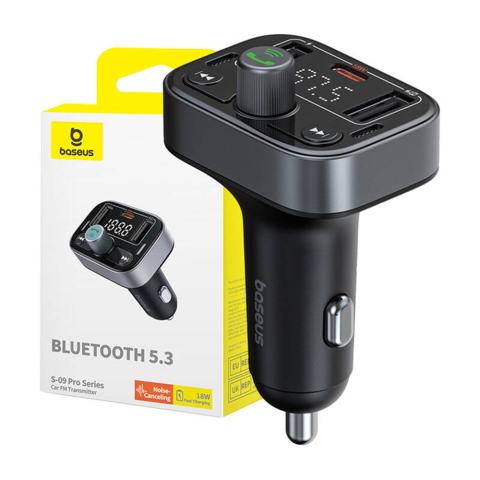 Modulator pentru Masina 2x USB, Type-C, Bluetooth 5.3 - Baseus S-09 Pro (C10762200113-00) - Black [6]