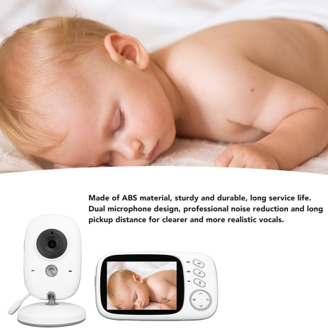 Monitor pentru Bebelus Wireless, Microfon Dual, Noise Reduction, Multilincvistic - Techsuit (VB603) - White [5]