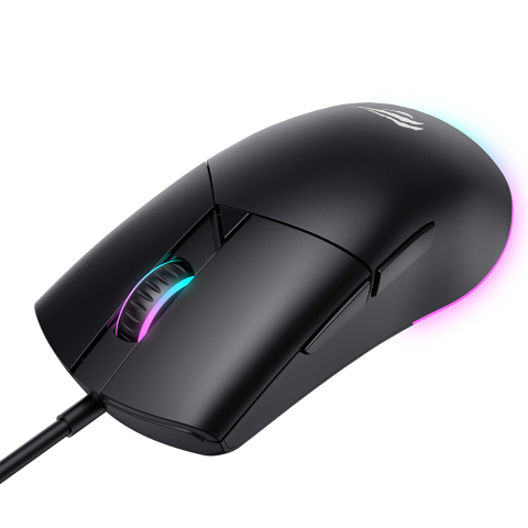 Mouse cu Fir pentru Gaming 1200/2400/3200/4800/6400/8000DPI, 1.6m, 5V - Havit (MS1038) - Black [2]