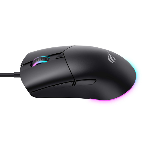 Mouse cu Fir pentru Gaming 1200/2400/3200/4800/6400/8000DPI, 1.6m, 5V - Havit (MS1038) - Black [1]
