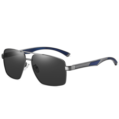 Ochelari - Ochelari cu Protectie UV Barbati - Techsuit (LM001) - Gun Color / Black Gray