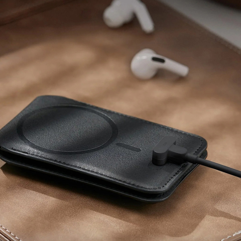 Portofel din piele eco, suport MagSafe cu RFID tech ESR Geo, maro [1]